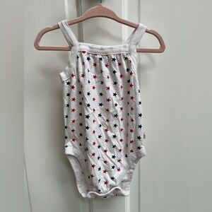 Old Navy Baby 6-12M Red, White & Blue Star Onesie Gender Neutral Tank Top
